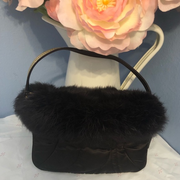 Coach Handbags - 🦋Coach Real Rabbit Fur trim Soho Wristlet limited edition🦋
